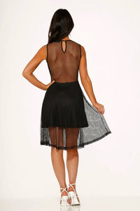 Orchid Bloom - Fishnet Sleeveless Dress