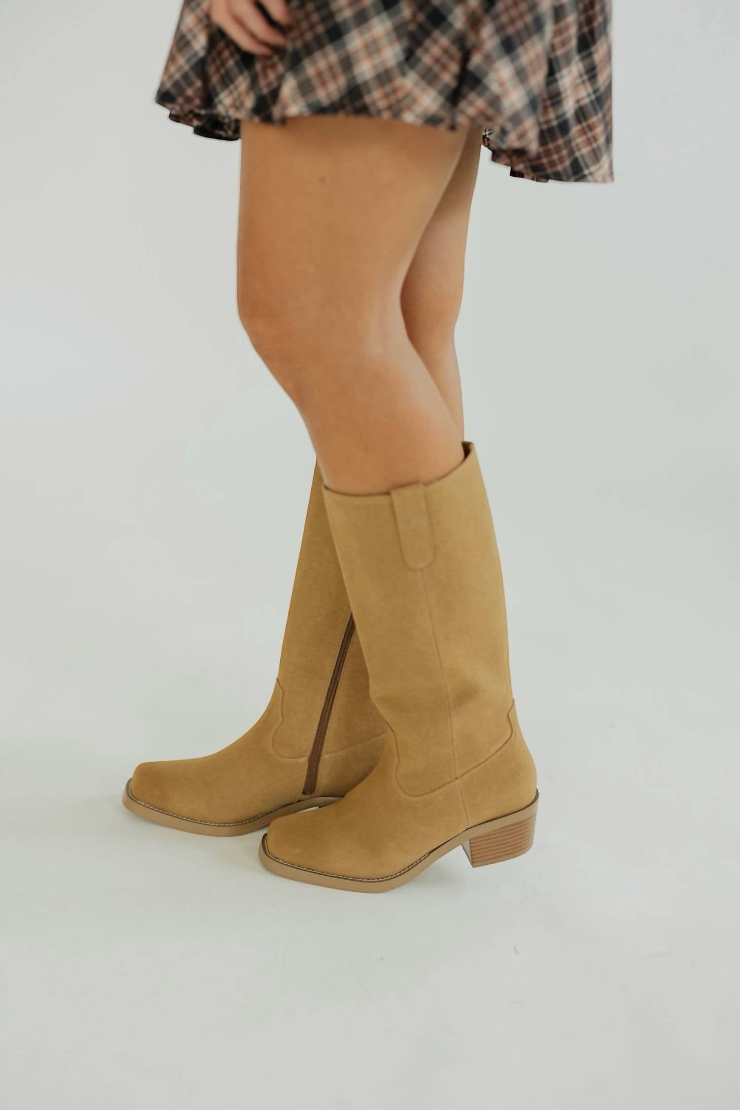 Mia Shoes - Women's Duston Suede Riding Boots