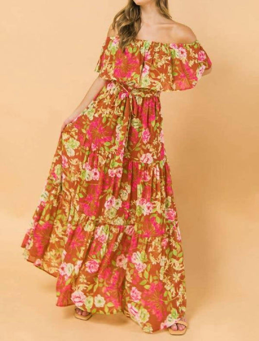 Flying Tomato - Falling for You Floral Maxi Dress