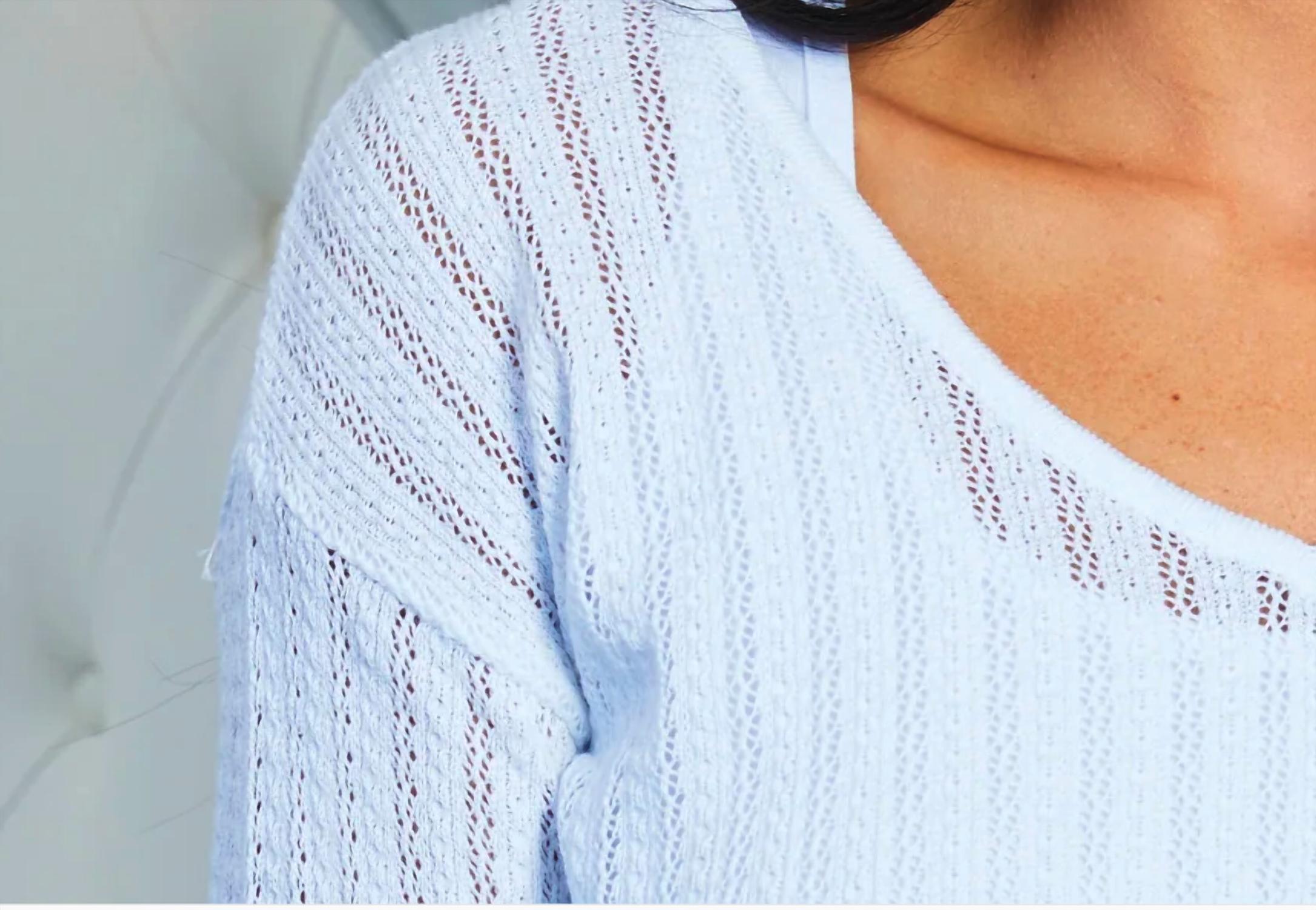 Angel Apparel - Color Block V-neck Top