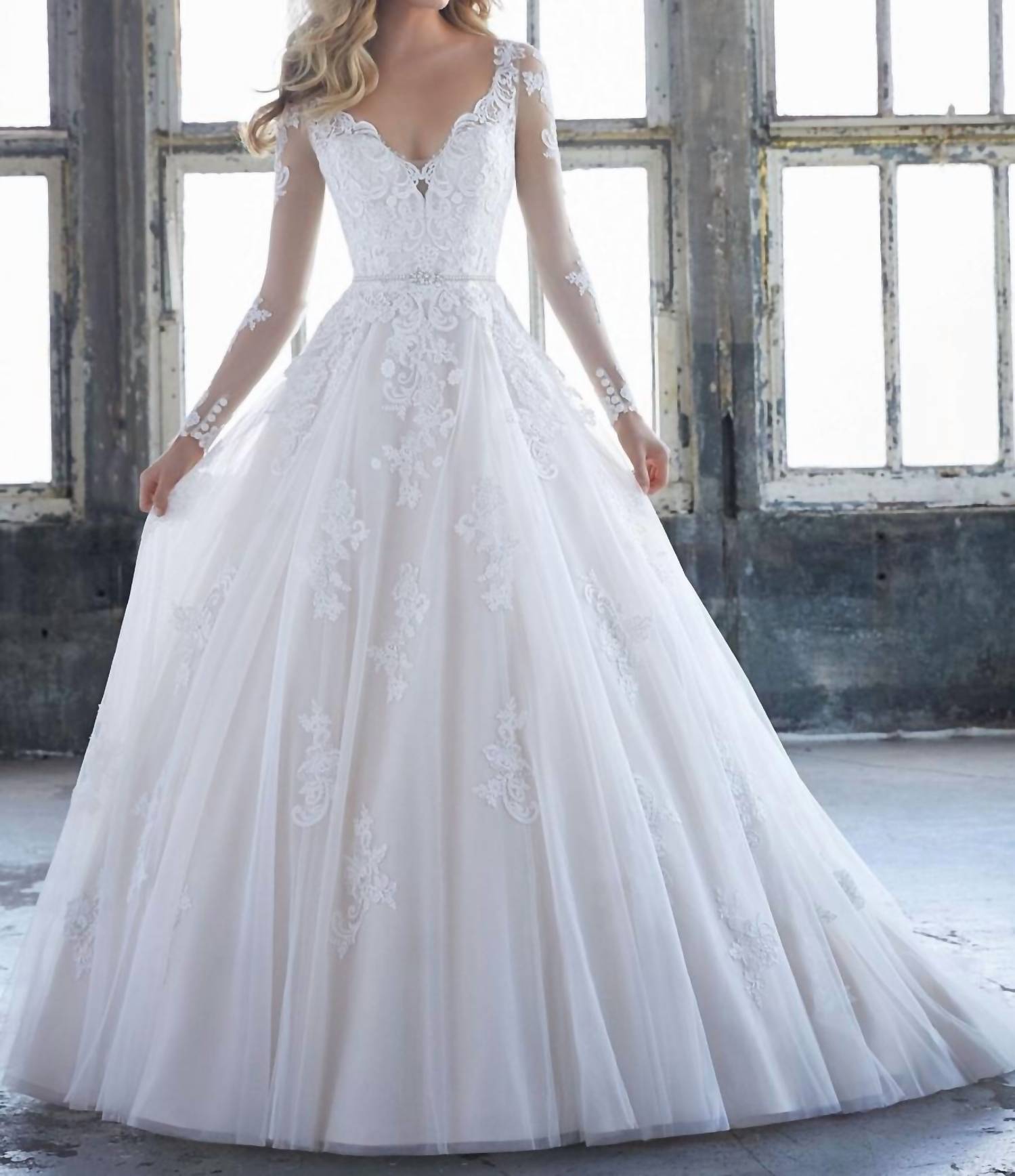 Morilee - Katherine Appliques And Alencon Lace Gown