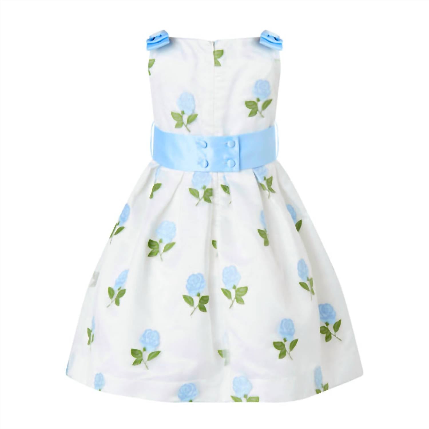 Rachel Riley - Girl's Rose Embroidered Organza Dress
