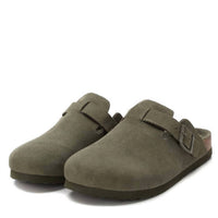 Xti Women's Suede Clogs in khaki - women's shoe - view 4