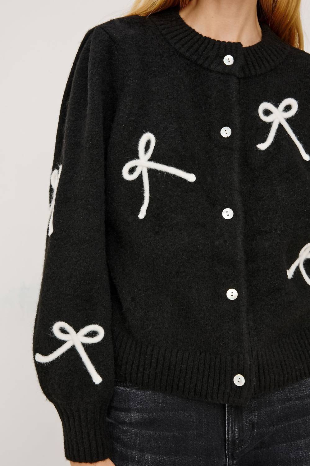 Rails Francesca Sweater in black - women's sweater - alternate view
