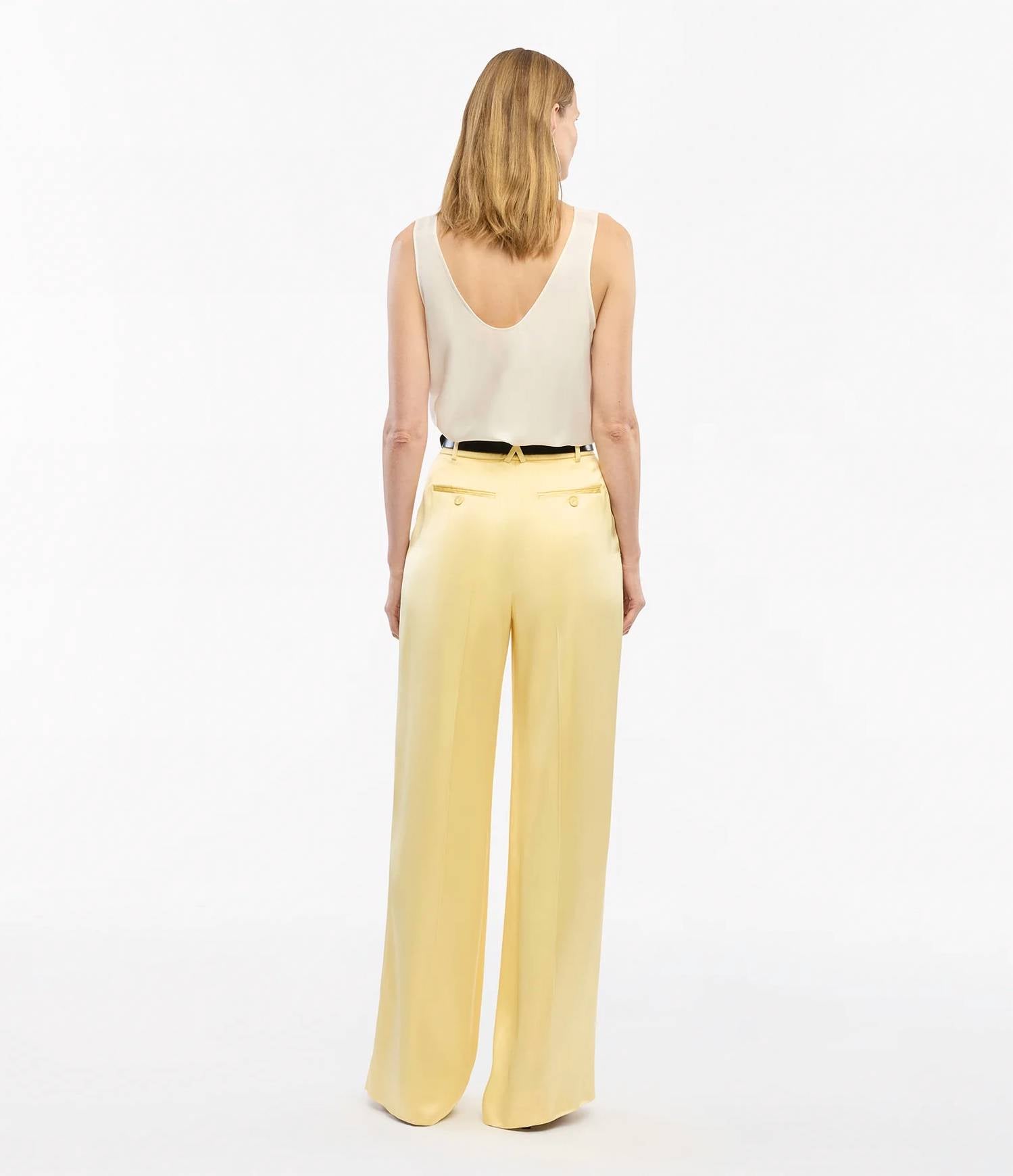 Another Tomorrow - Satin Pleated Trouser