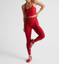 BEYOND YOGA Softshine High Waisted Midi Legging in holly red ditsy hearts - women's pants