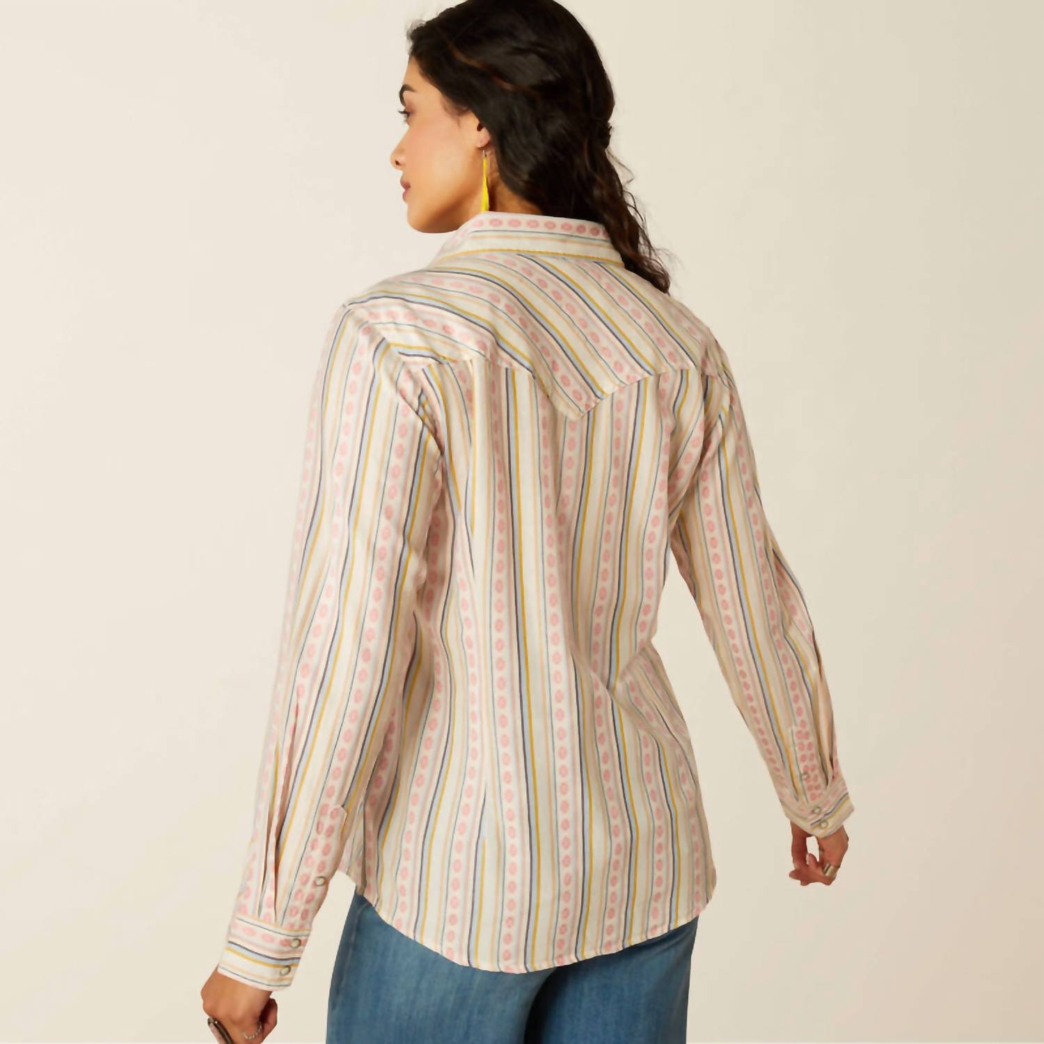 ARIAT Alyssa Long Sleeve Shirt in cream - women's shirt - alternate view