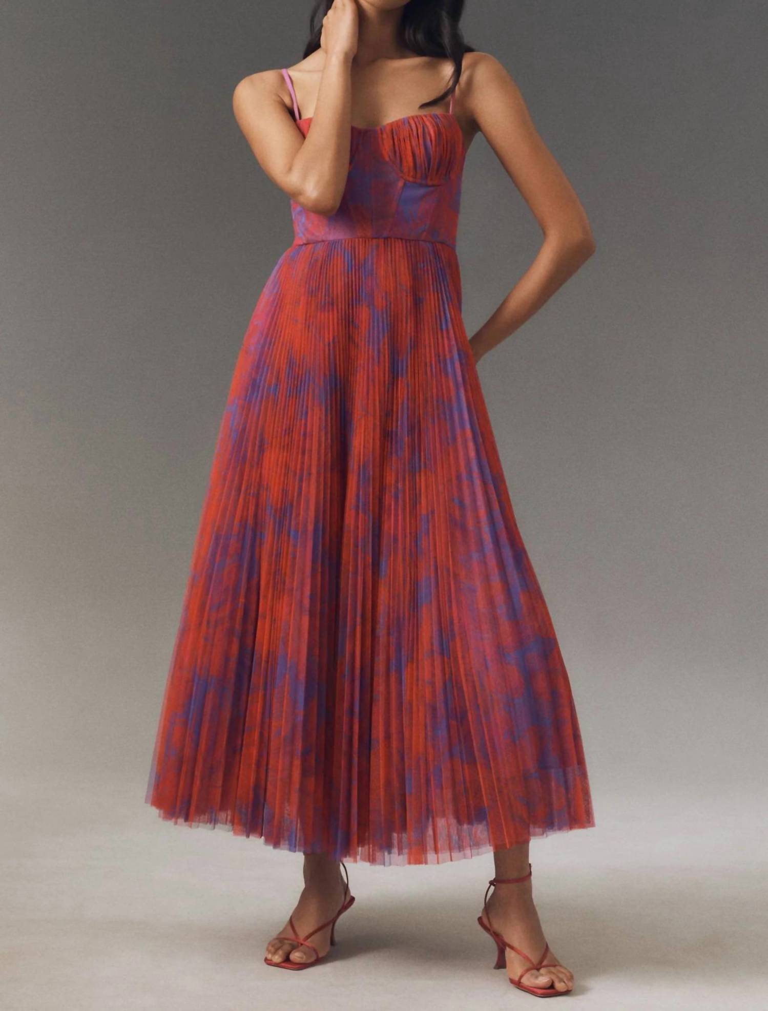 Hutch - Amara Bustier Pleated Fit & Flare Dress