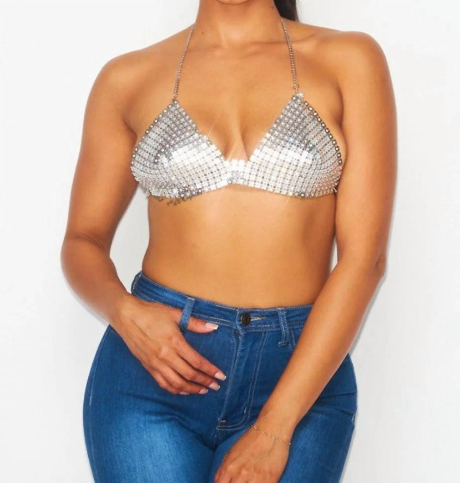 Hot & Delicious - Dazed Rhinestone Bra Top