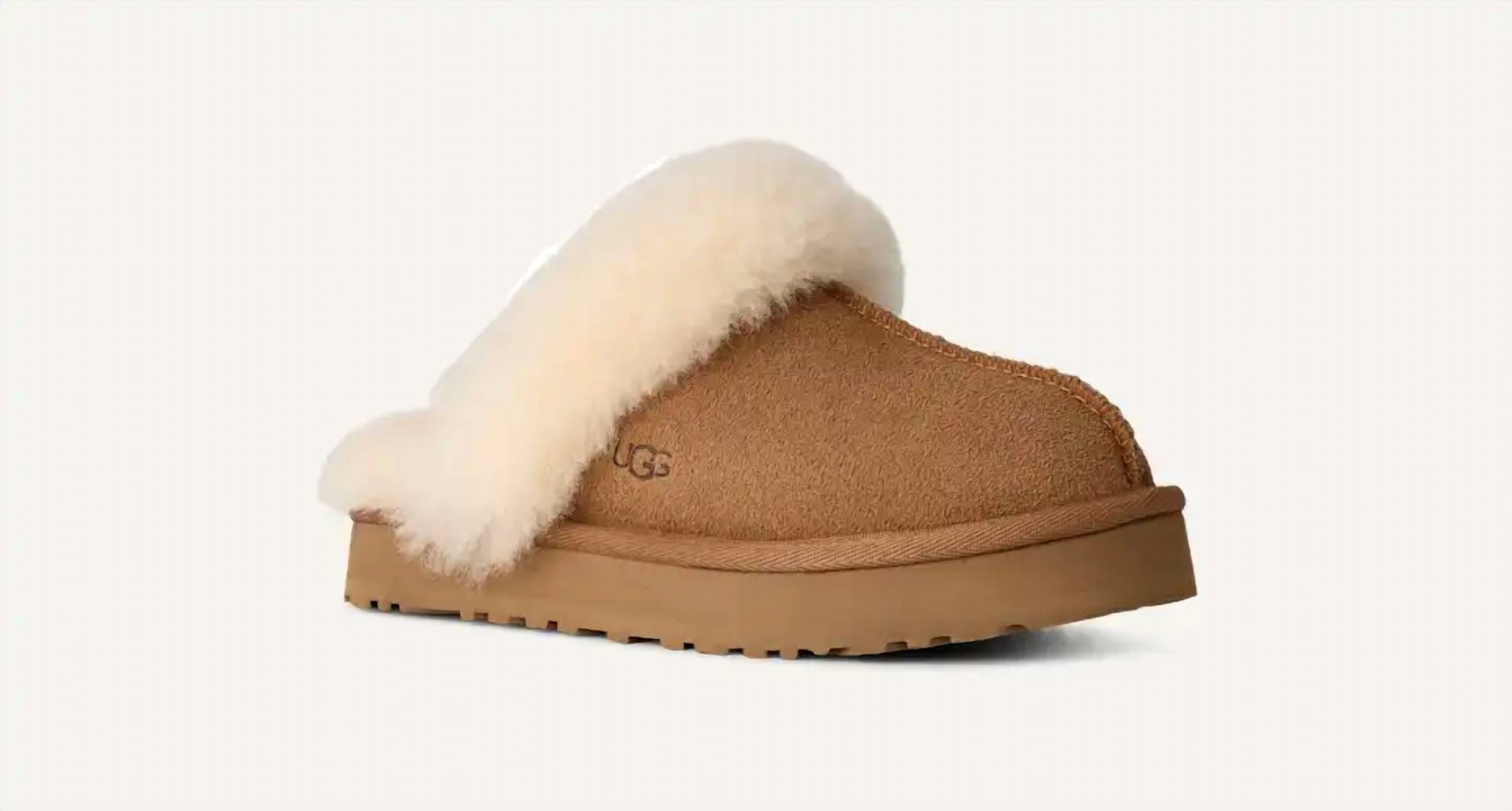 UGG Women's Disquette Platform Slip-On in chesnut - women's shoe - detail view