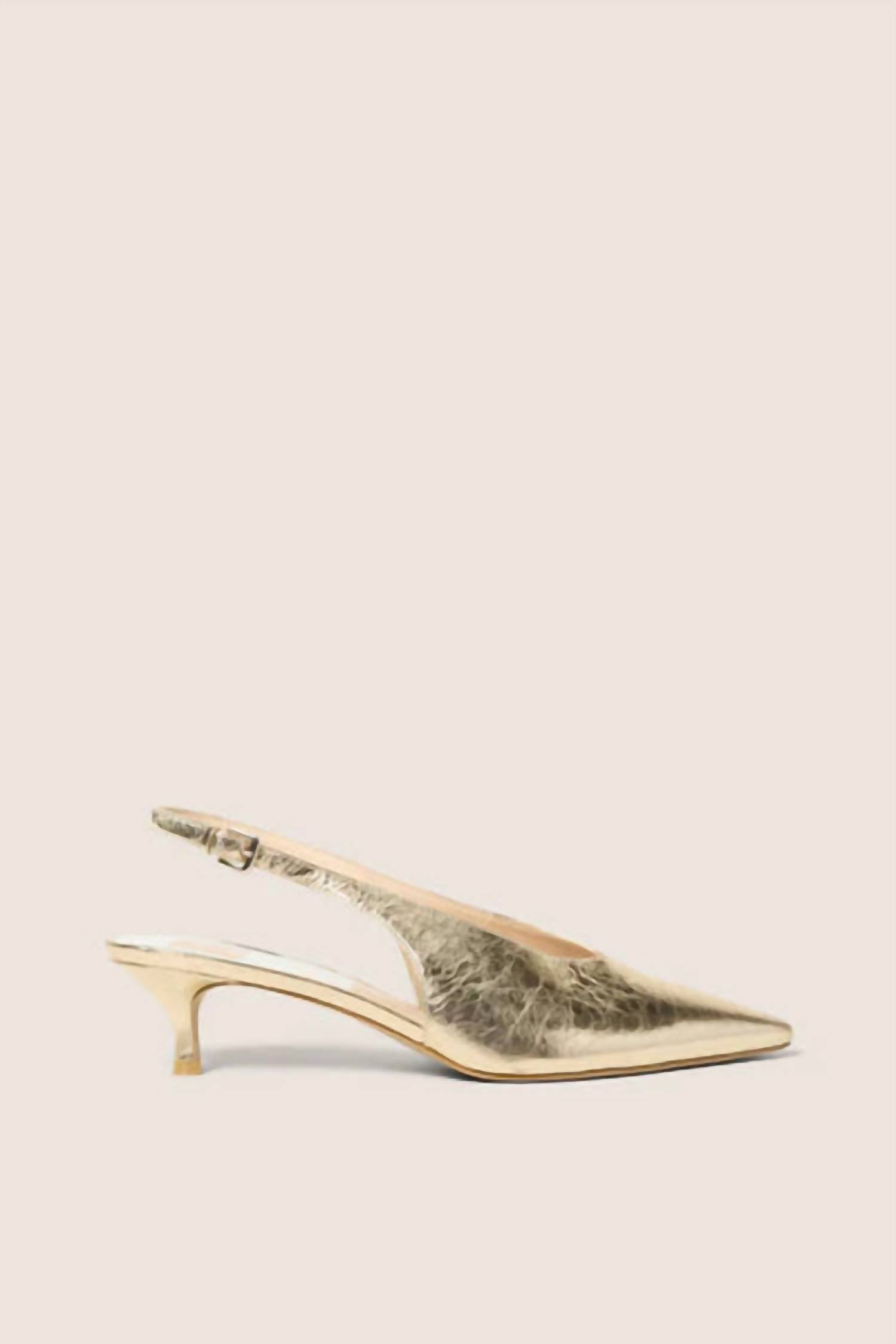 Dolce Vita Women's Alenna Slingback Kitten Heel in gold - women's heels