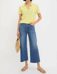 Re/Done - High Rise Wide Leg Crop Jeans