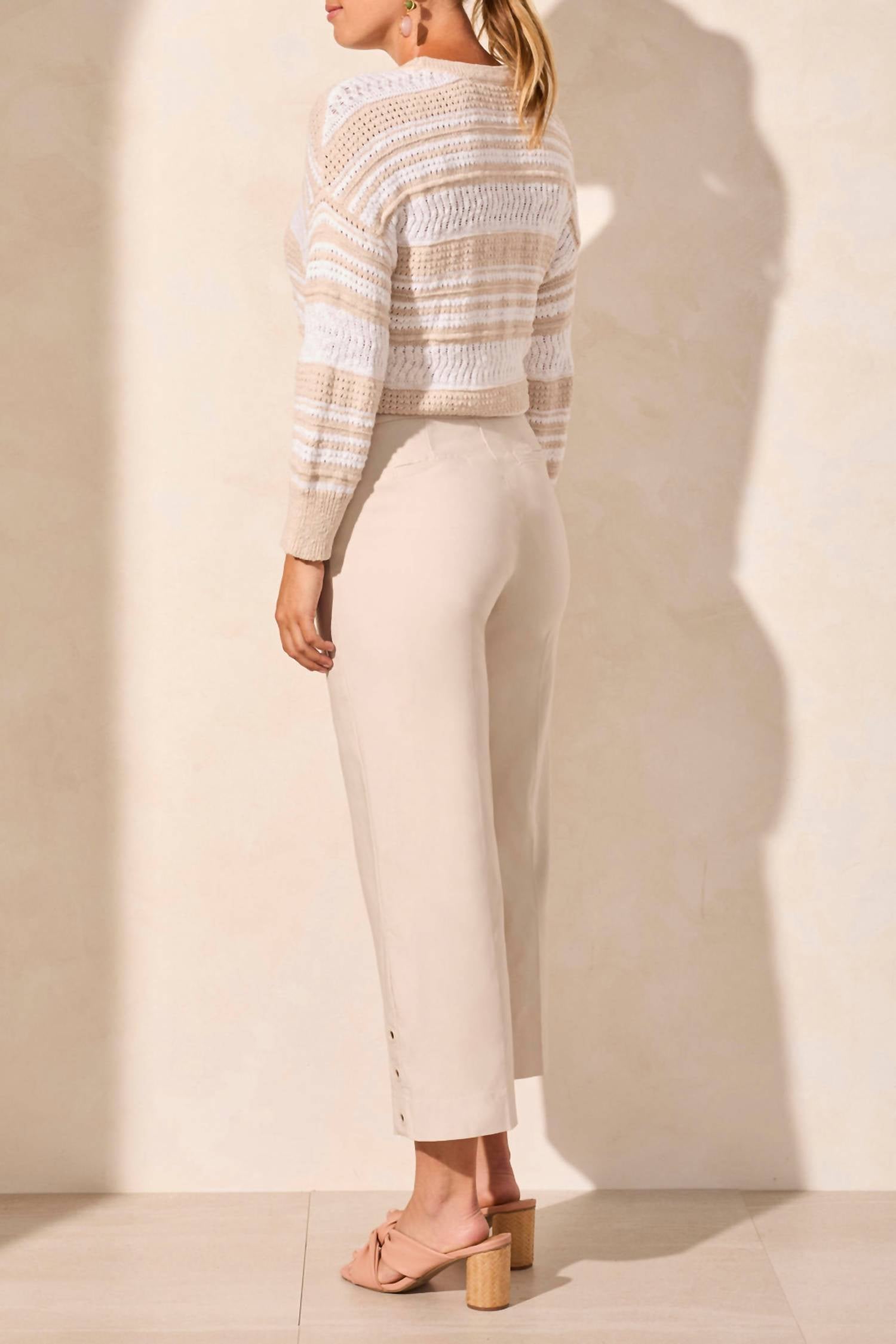Tribal - Eyelet Detail Pull On Capri