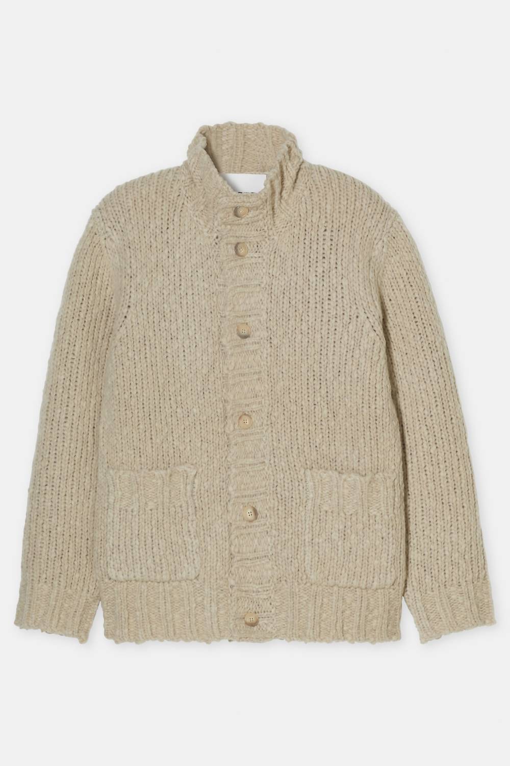 CLOSED Turtleneck Cardigan in silt grey - men's sweater - view 7