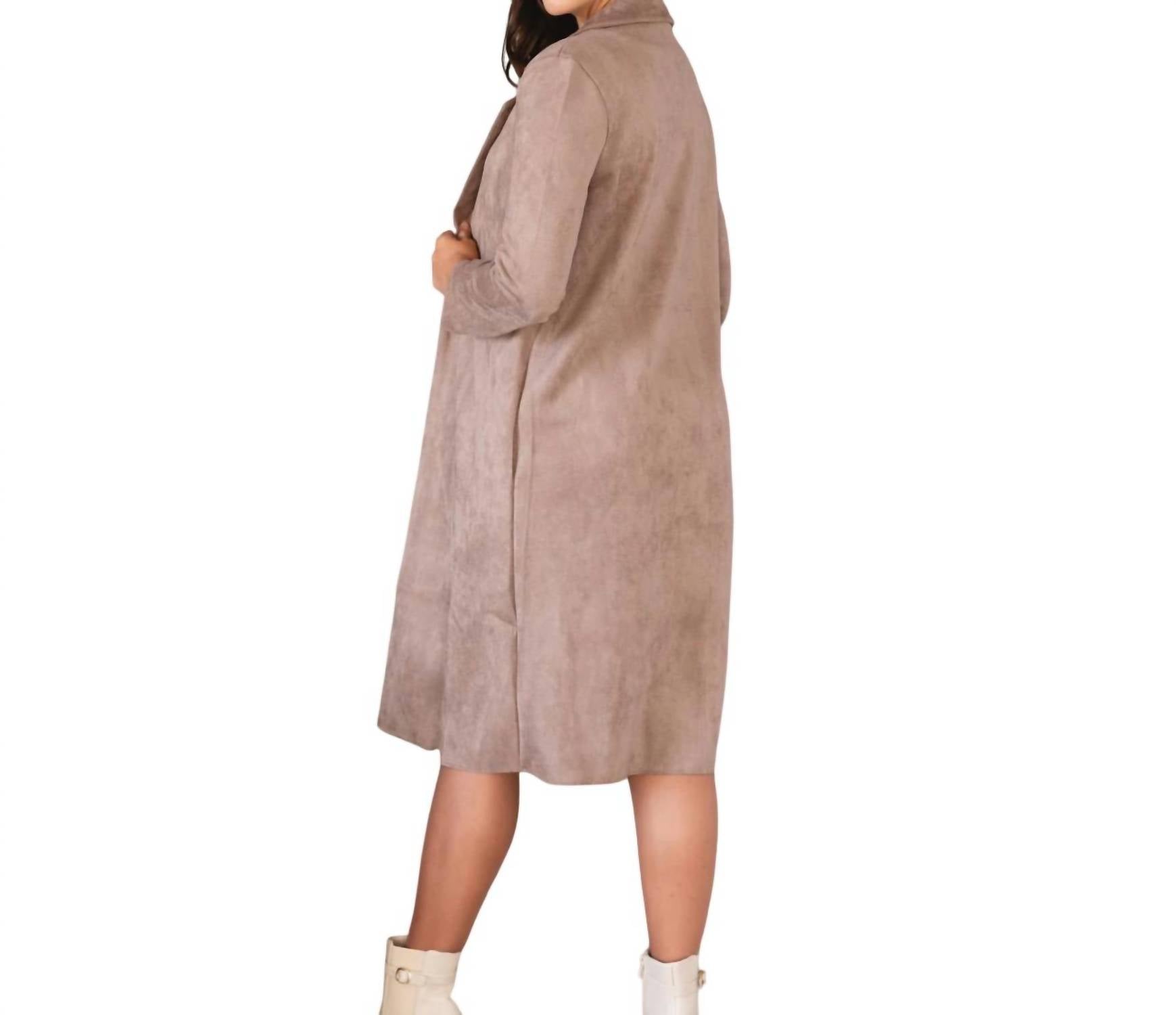 Love Poem - Molly Mae Vegan Suede Trench Coat