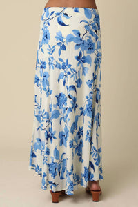 Olivaceous - Celest Floral Flow Maxi Skirt