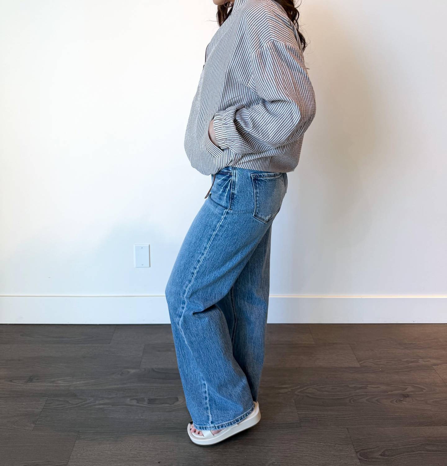 Buttermelon - Mel Collared Zip Front Drawstring Jacket