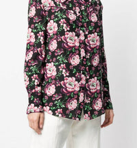 Magda Butrym - Floral Print Button Down Silk Blouse