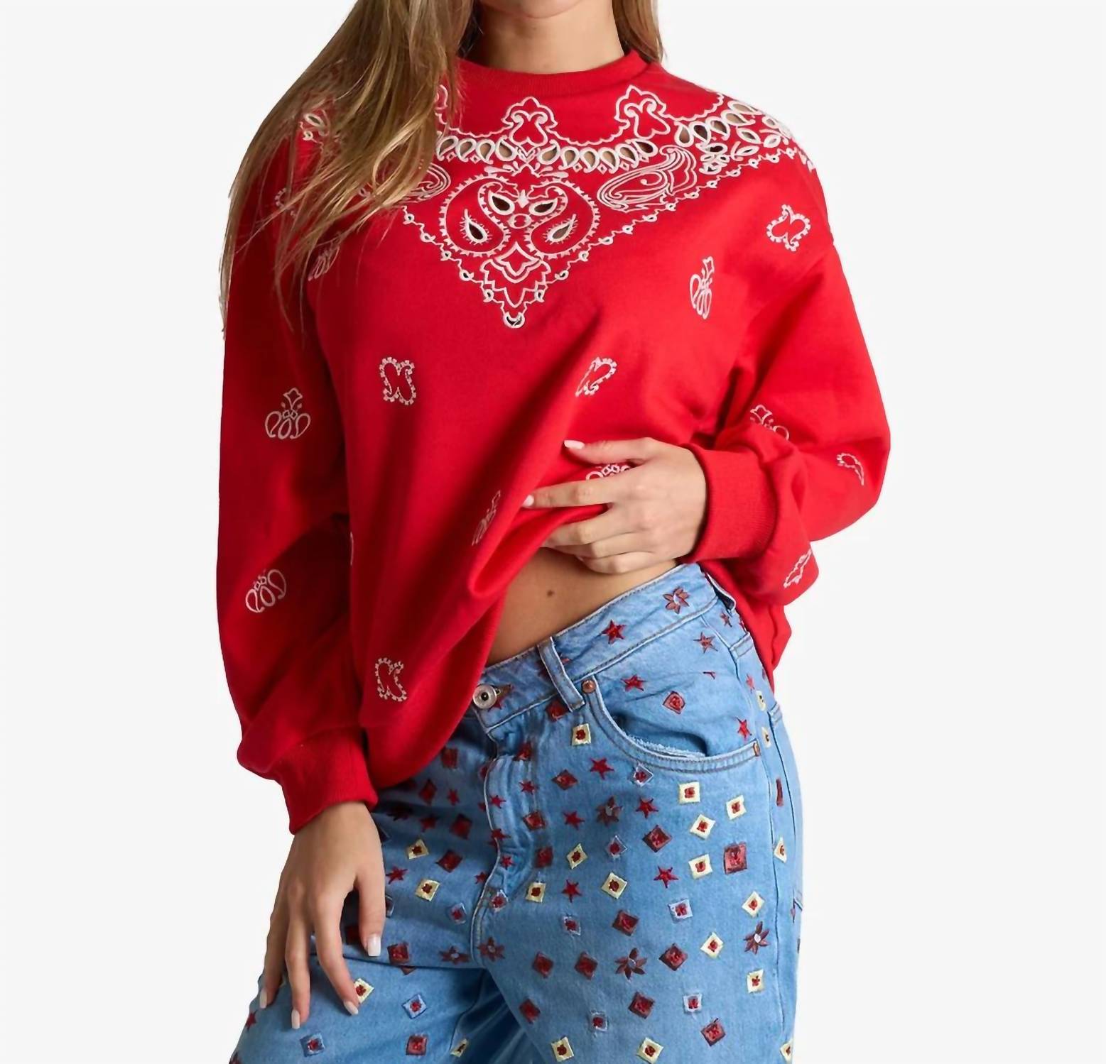 Ottod'Ame - Bandana Sweatshirt