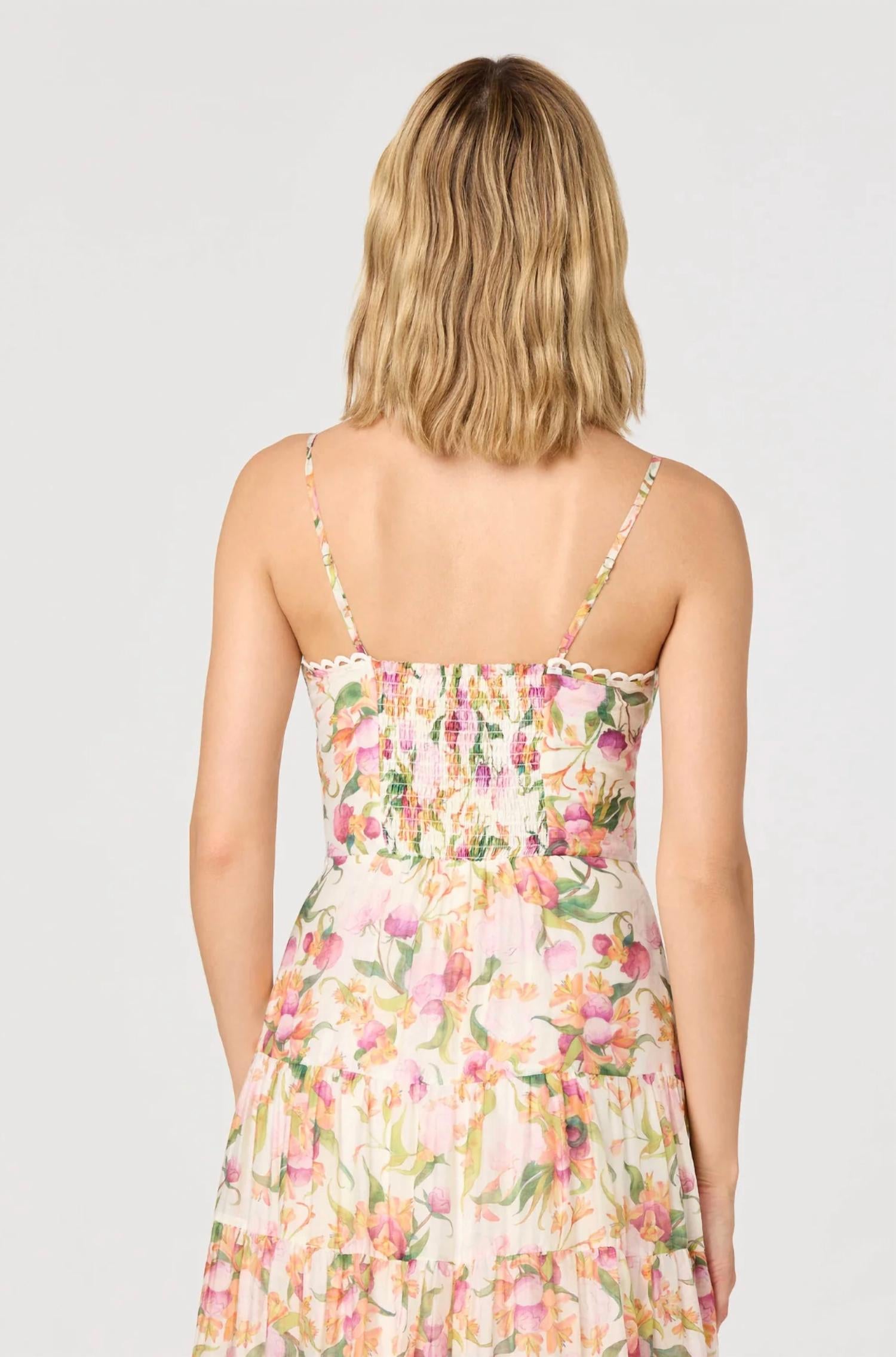Astr - Lianna Floral Bustier Maxi Dress