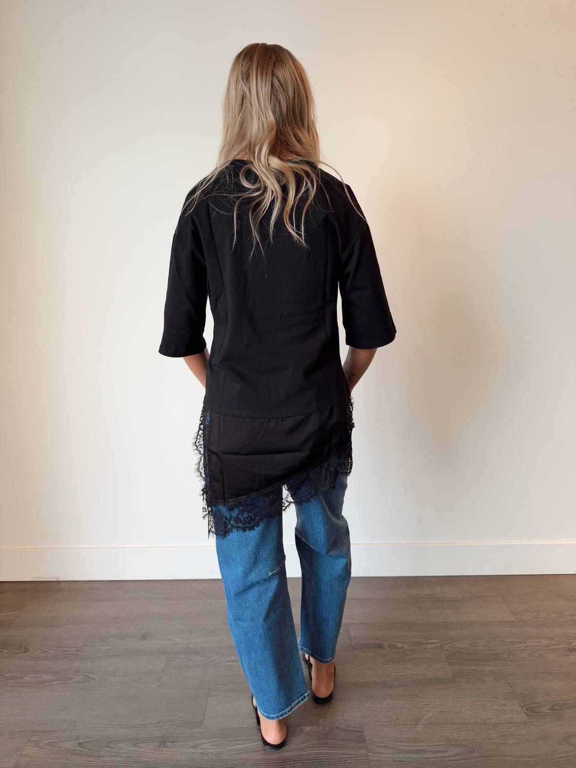 Mccolin - Rio Asymmetrical Lace Tee
