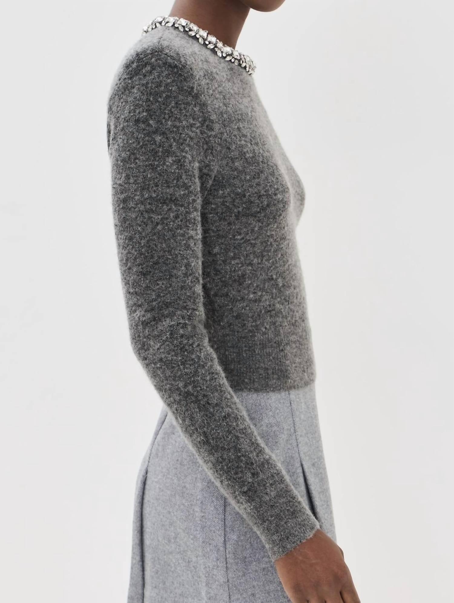 Self-Portrait - Embellished Knit Top