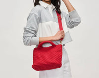 Sol And Selene - Women's Recycled Laced Up Woven Crossbody Small Bag