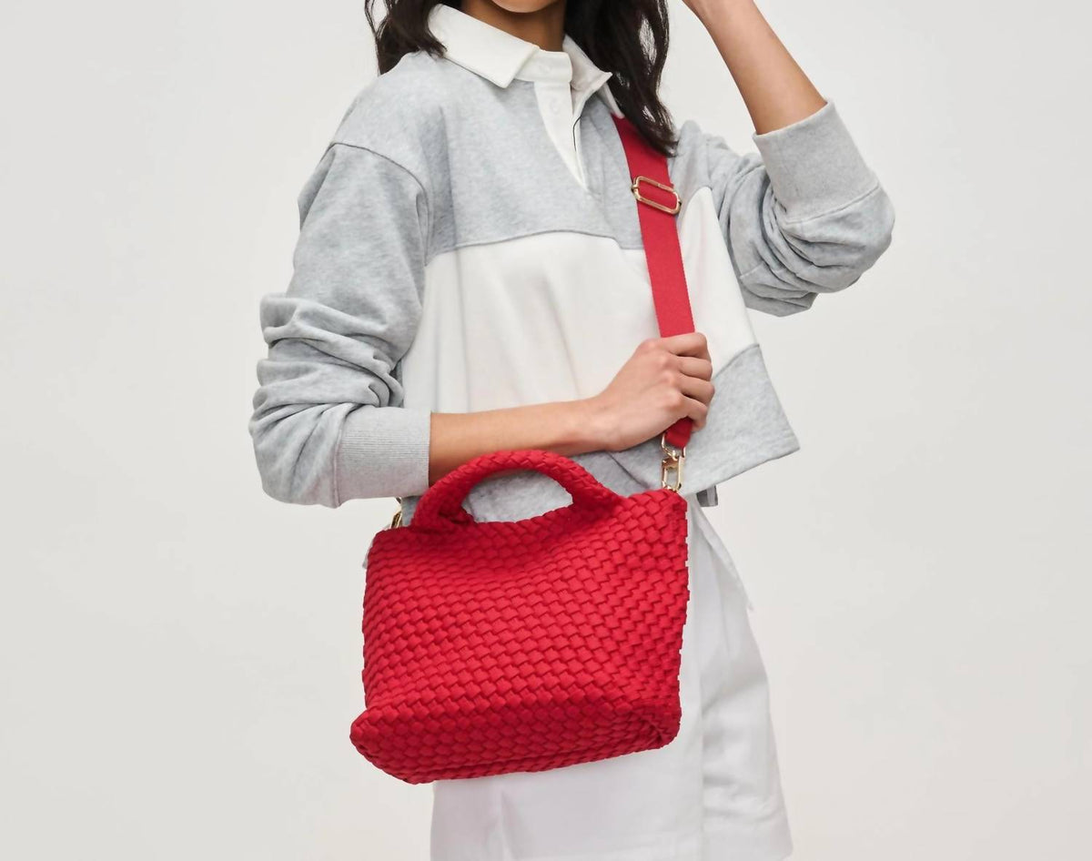 Sol And Selene - Women's Recycled Laced Up Woven Crossbody Small Bag