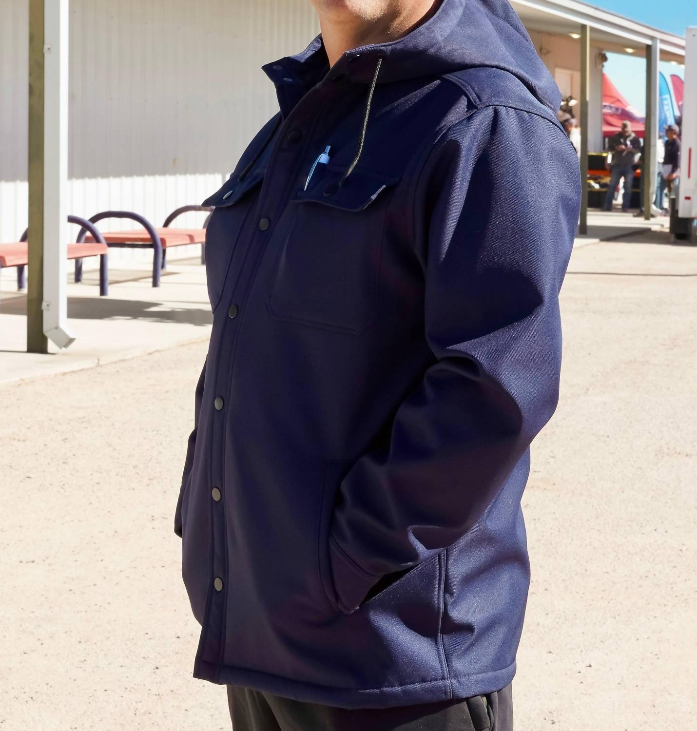 Diamond Apparel - Hooded Shirt Jacket
