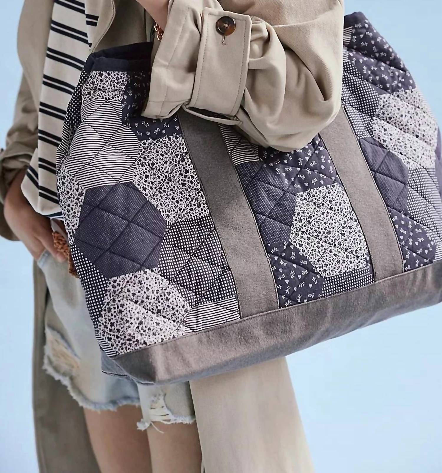 Free People - Women's Pippa Patchwork Tote Bag