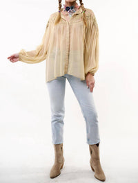 Aratta - Camellia Embroidered Chiffon Blouse