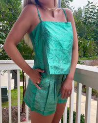 Lanhtropy - Metallic Linen Top