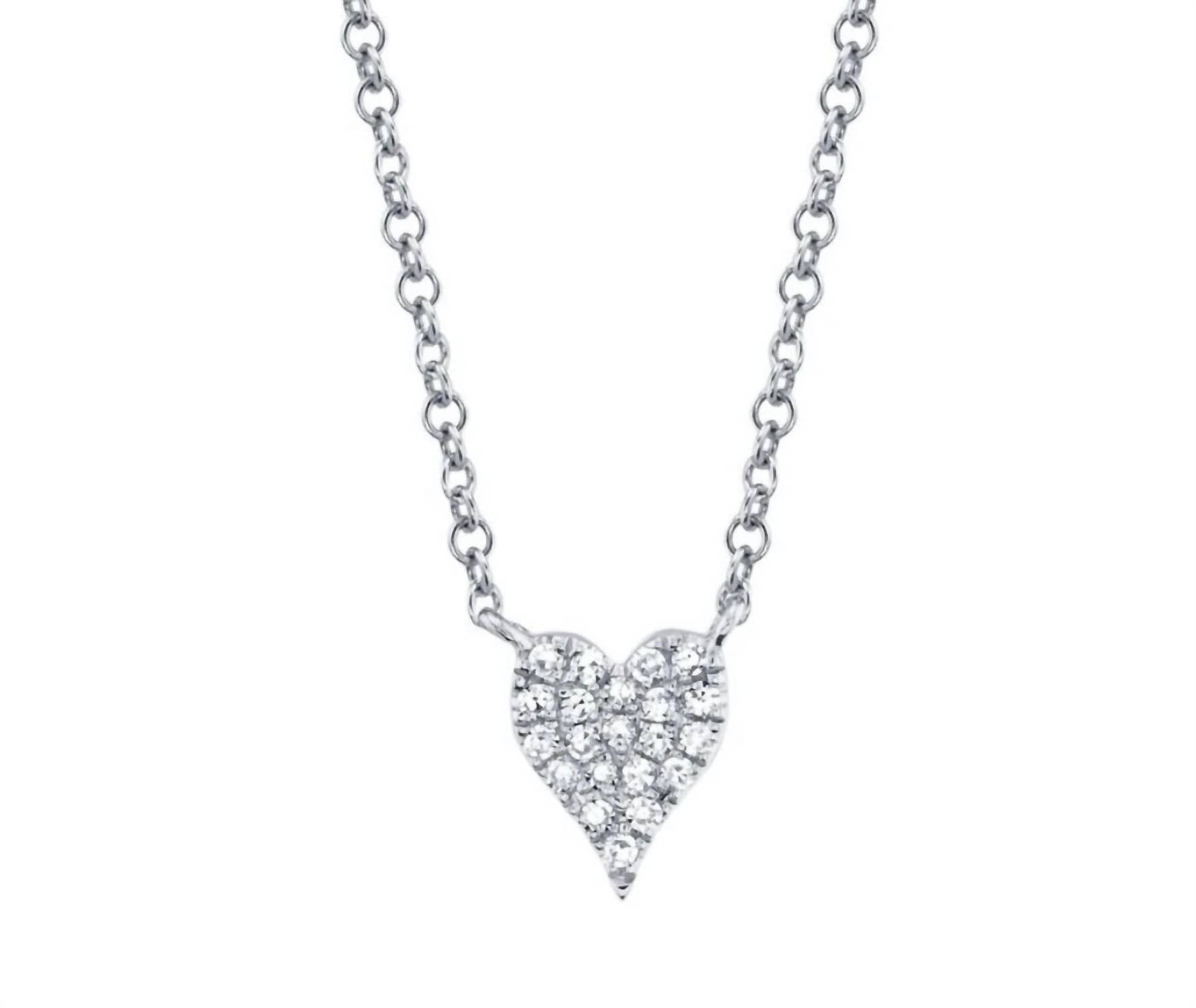 House Of India - Women's Paved Small Heart Necklace