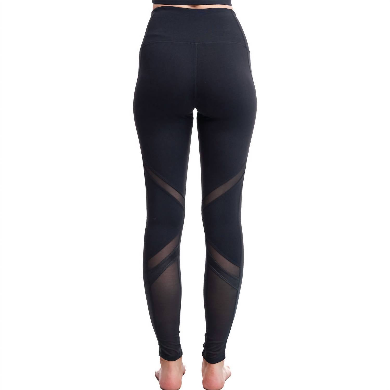 GOLDHAUS Oxygen High Rise Leggings in black - women's pants - detail view