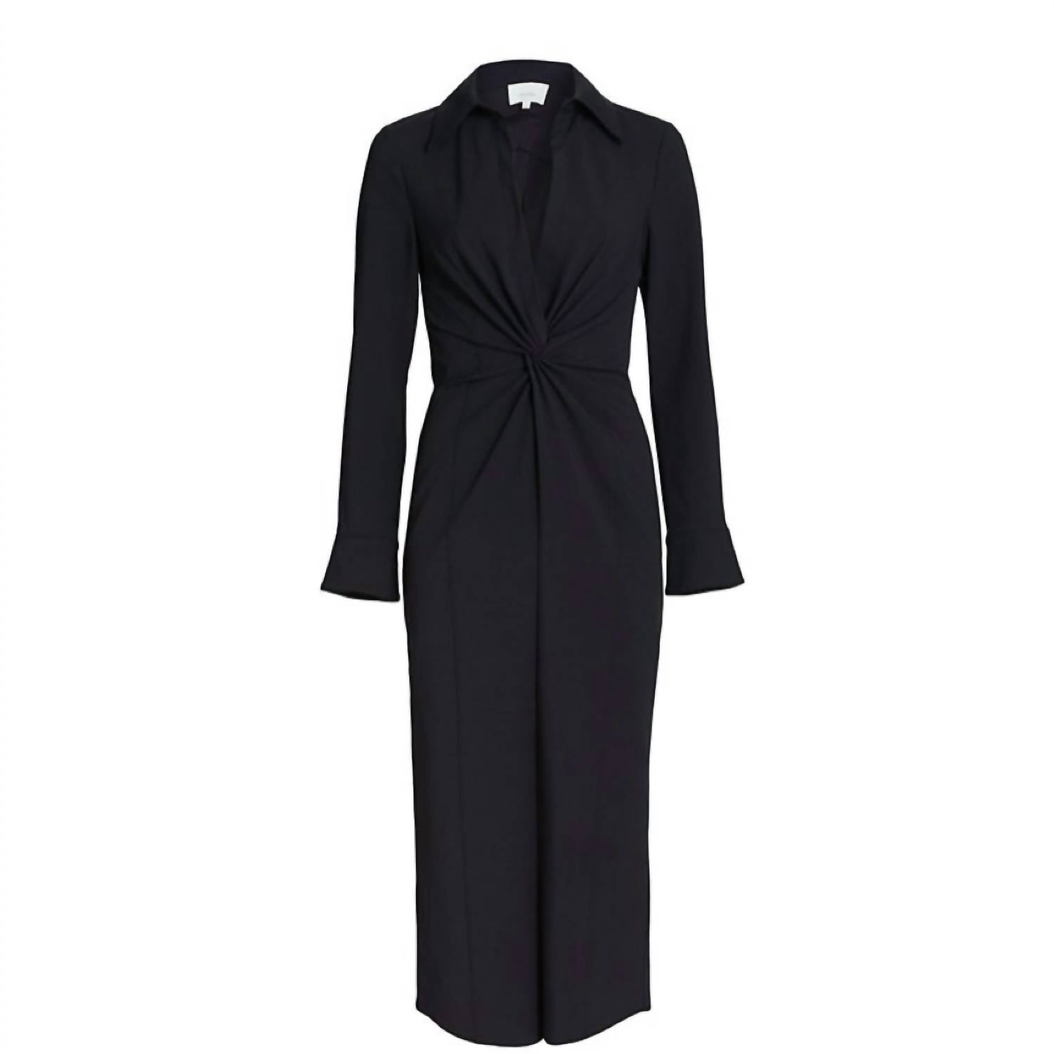 Mckenna Long Sleeves Collared Midi Dress