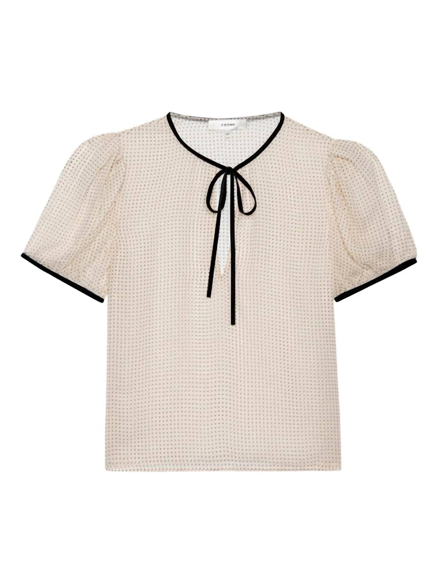 Frame - Tie Puff Sleeve Blouse