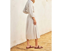 Dress Forum - Pinstriped Belted Maxi Shirt Dress