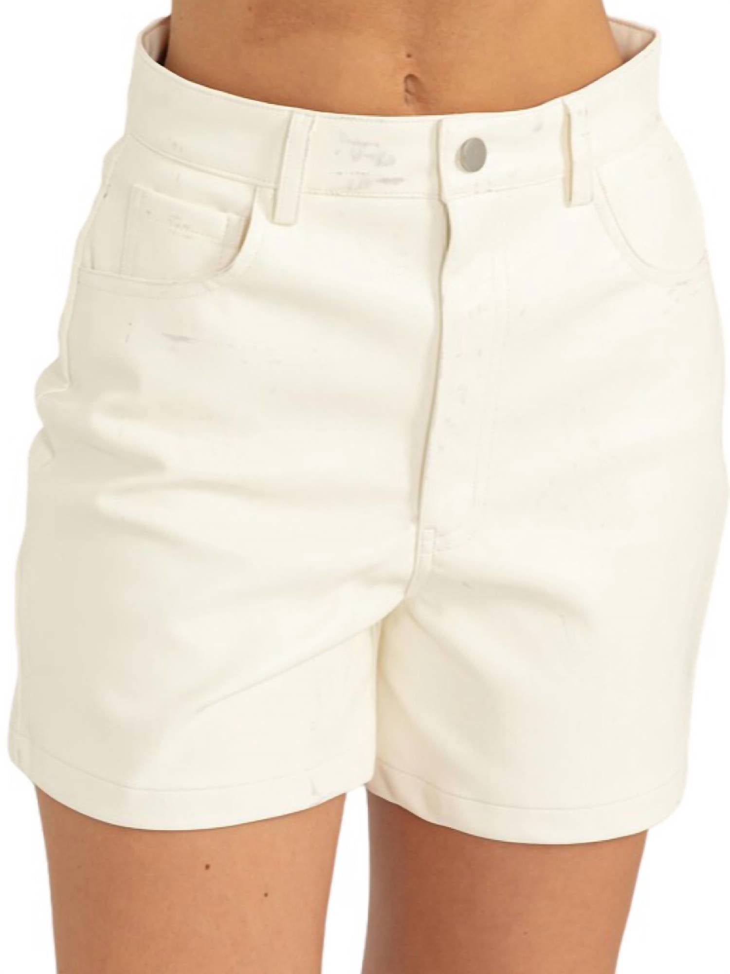 Hyfve - Leather High Waisted Shorts