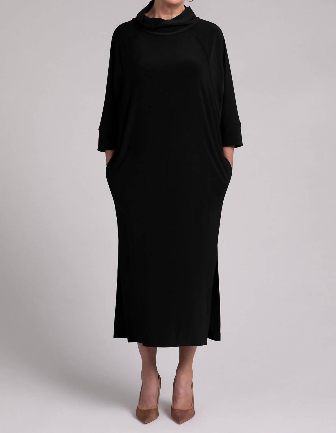 Sympli - Raglan Funnel Neck Dress