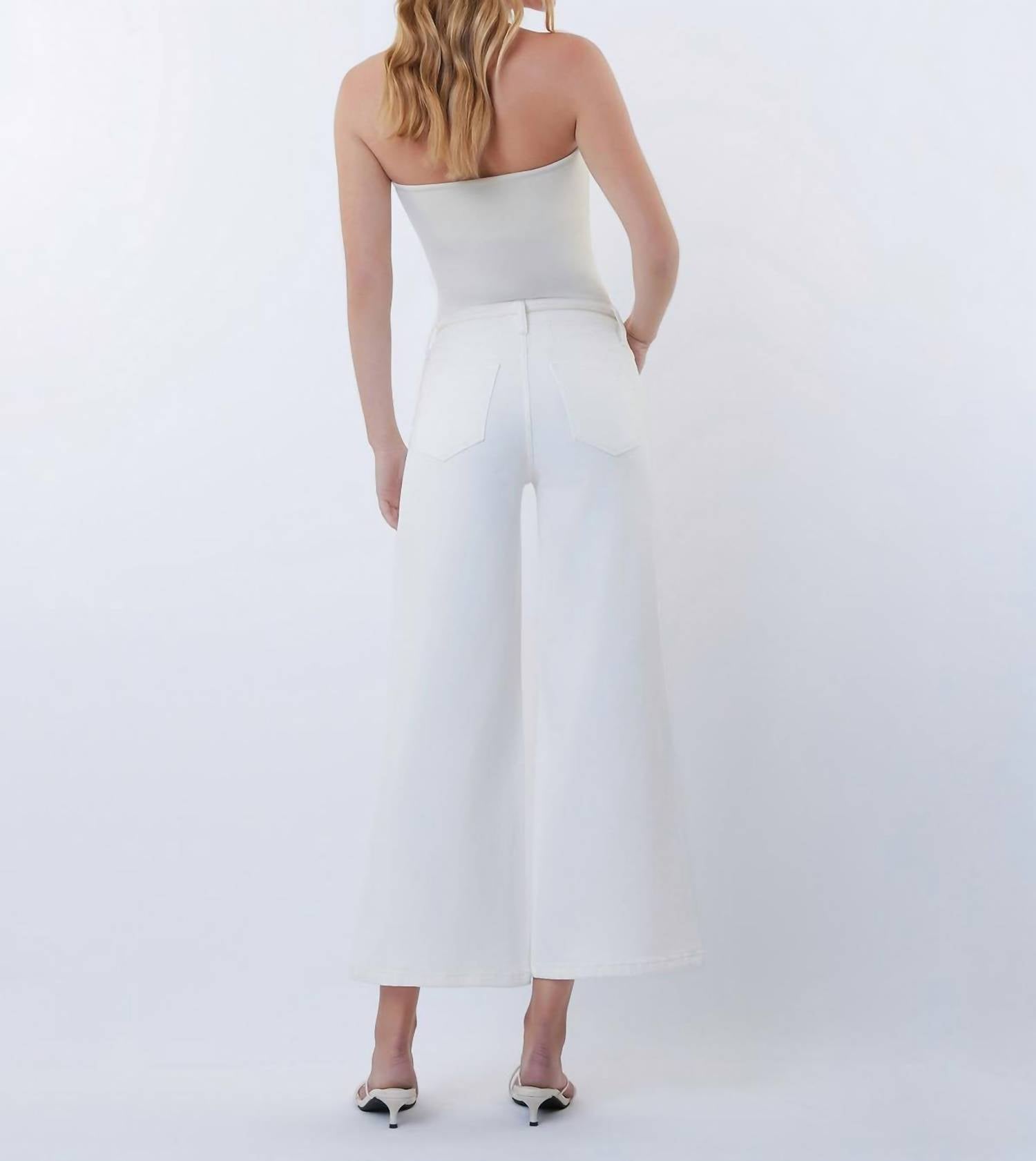 VERVET BY FLYING MONKEY Olivia Jeans in ivory - women's pants - view 4
