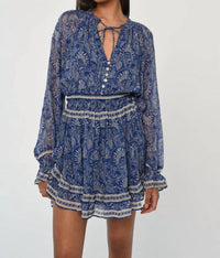 LOVE THE LABEL Juliet Mini Dress in arabesque print - women's dress