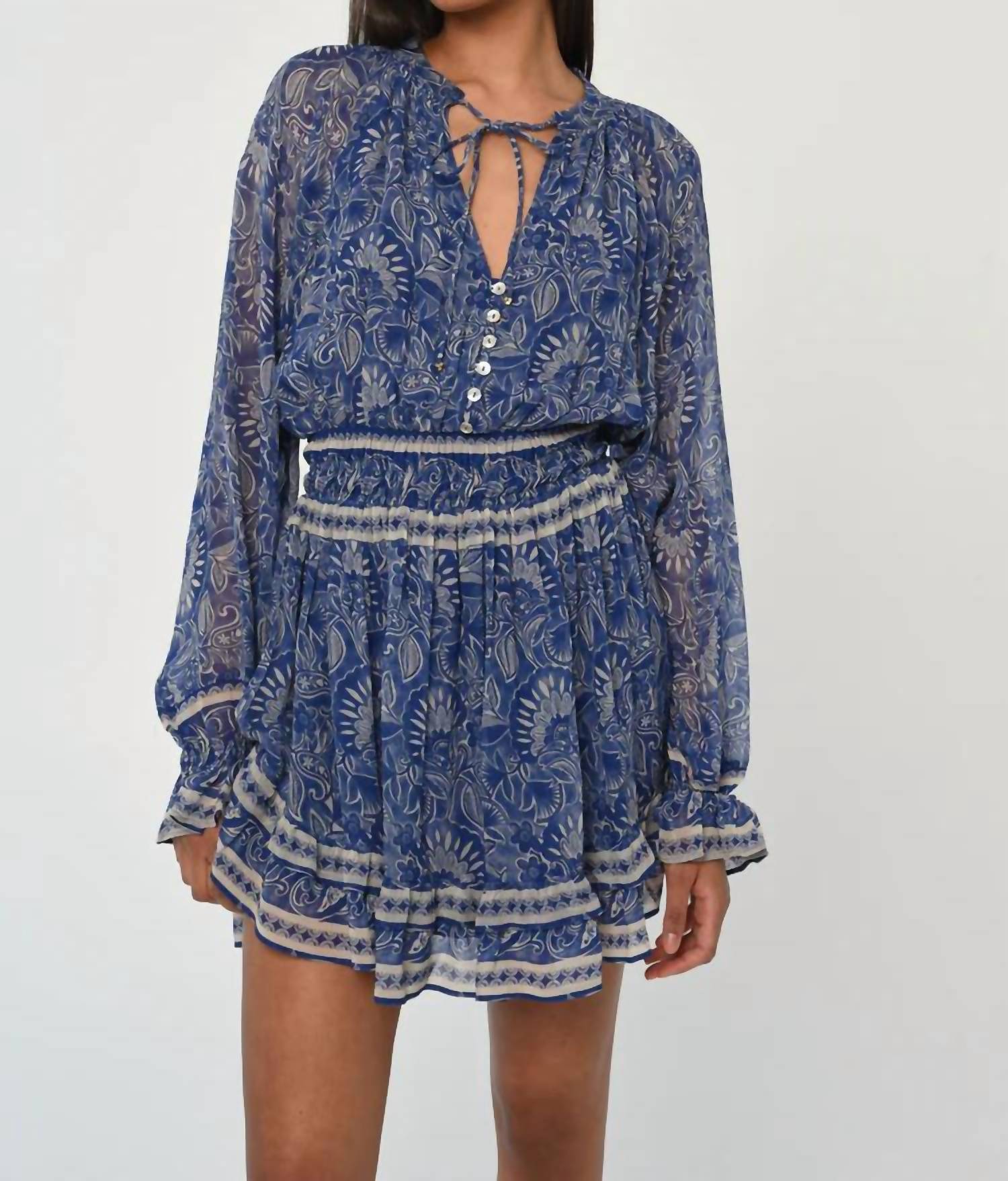 LOVE THE LABEL Juliet Mini Dress in arabesque print - women's dress