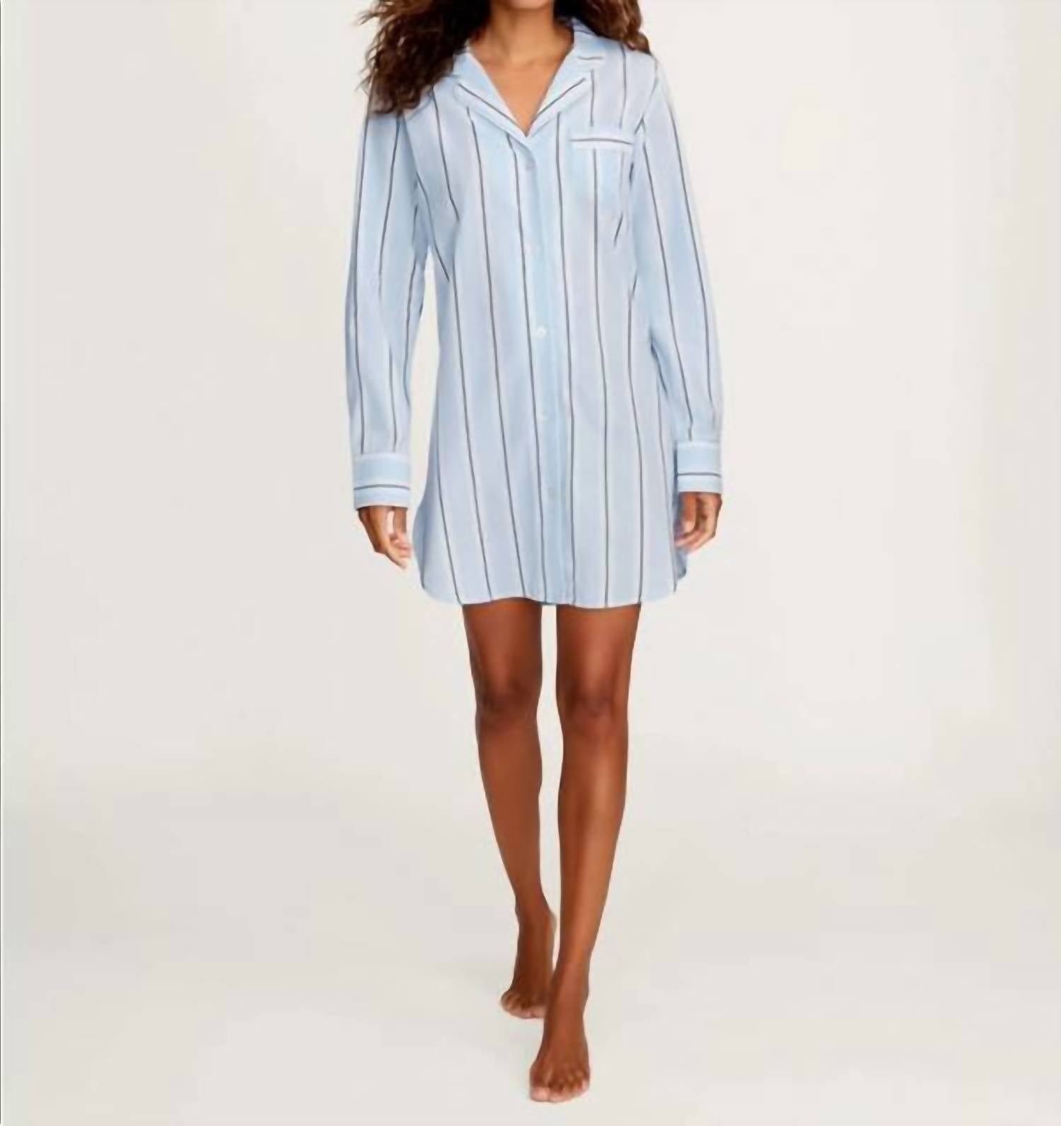 Petite Plume - Twill Long Sleeve Nightshirt