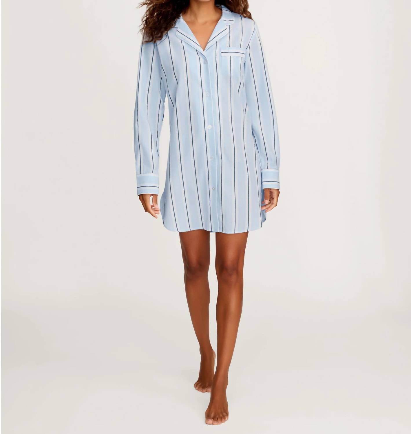 Petite Plume - Twill Long Sleeve Nightshirt