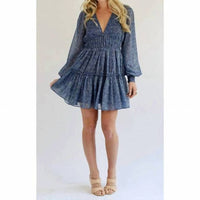 Sincerely Ours - Starry Night Margot Long Sleeve Mini Dress
