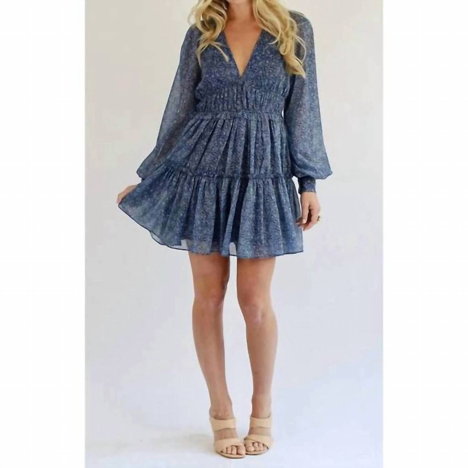 Sincerely Ours - Starry Night Margot Long Sleeve Mini Dress