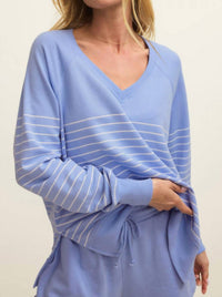 Z Supply - Weekender Stripe V-neck Sweatshirt