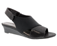 Ros Hommerson Women's Venture Wedge Heel Sandals in black combo - women's sandal - alternate view