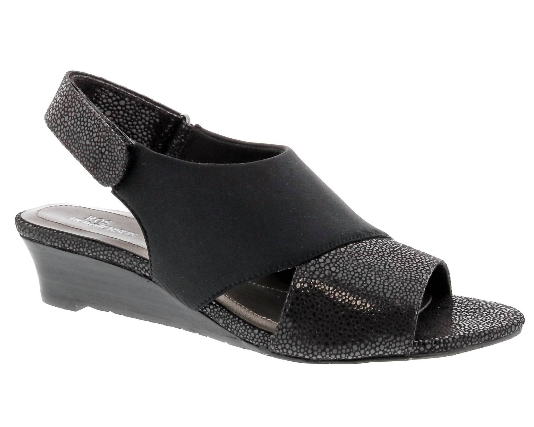 Ros Hommerson Women's Venture Wedge Heel Sandals in black combo - women's sandal - alternate view