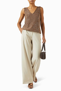 Weekend Max Mara - Acaici Sleeveless V-Neck Top